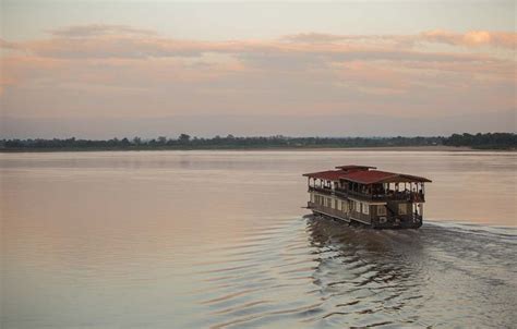 The Vat Phou Boat A Floating Hotel Cruising On The Mekong River
