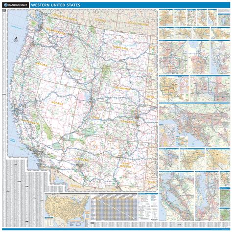 Rand Mcnally Proseries Regional Wall Map Western United States Ca9