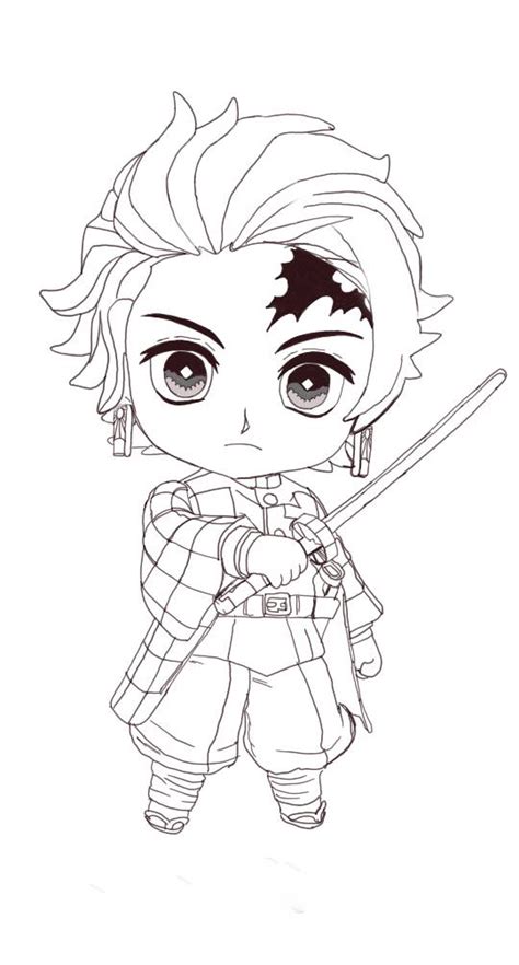 Chibi Tanjiro Coloring Pages Chibi Coloring Pages Coloring Pages