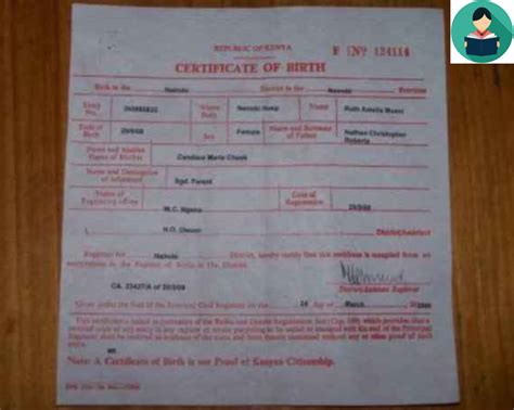 How To Apply Or Replace Birth Certificate In Kenya