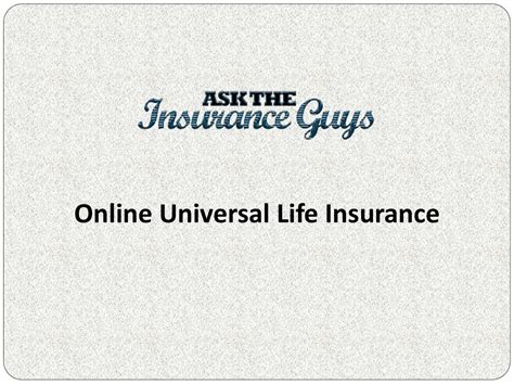 Online Universal Life Insurance By Ask The Insurance Guys Issuu