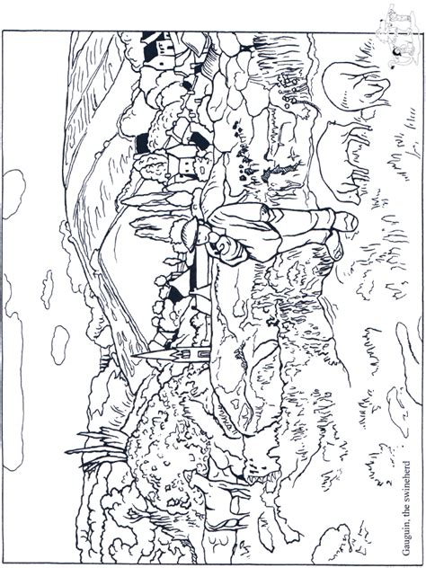 Download Painter Gauguin 1 - Art coloring pages
