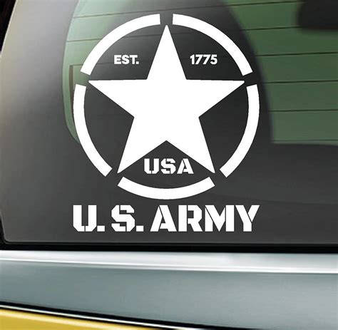 Army Usa Established Window Decal White 15cm In Stickers From Toys