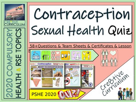Contraception And Sexual Health Quiz Teaching Resources