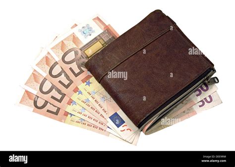 Leather Wallet With Money Stock Photo Alamy