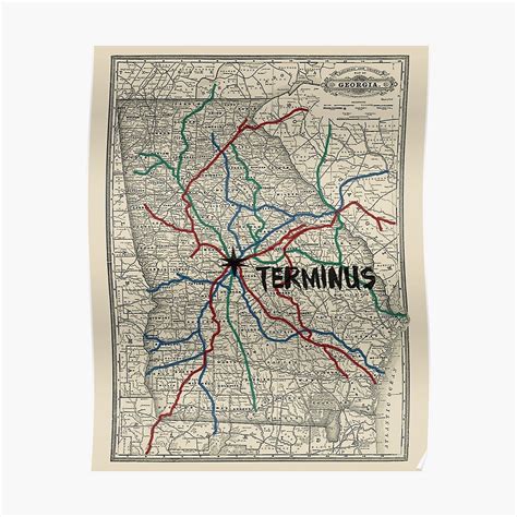Terminus Map Poster By Zeketucker Redbubble