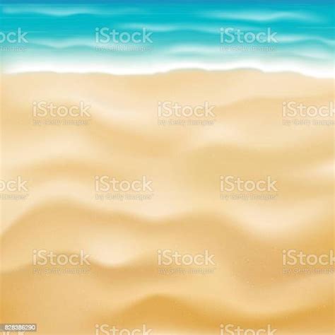 Real Bright Sea Sand Beach Background Vector Stock Illustration