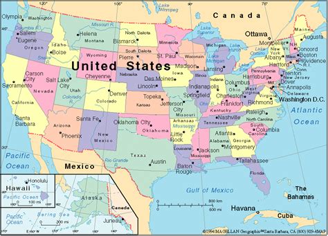 Online Maps United States Map With Capitals