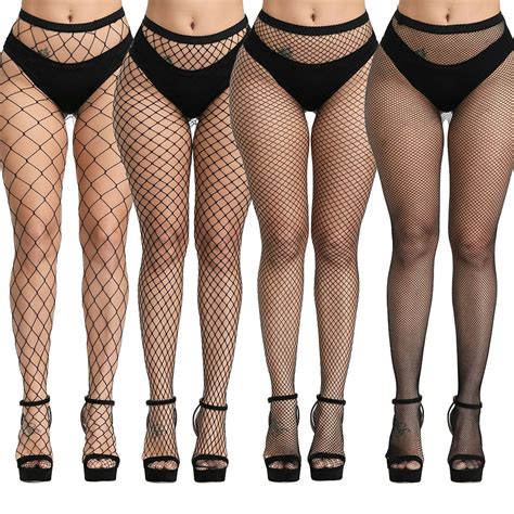 Hot Women Long Sexy Hollow Out Fishnet Stockings Pantyhose Black High