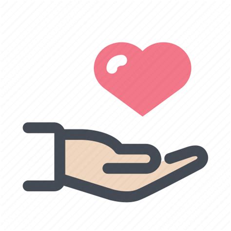 Care Doctor Hand Healing Heart Patient Treatment Icon