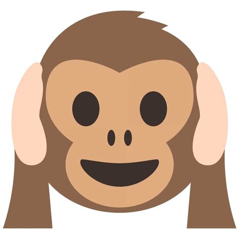 Wandtattoo Emoji Hear No Evil Monkey Wall Artde