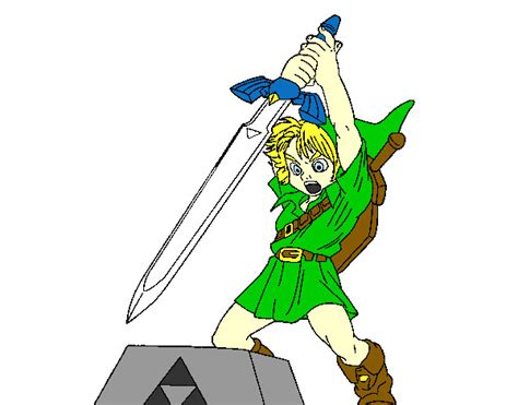 10,000+ learning activities, games, books, songs, art, and much more! Colored page Young Link painted by Link