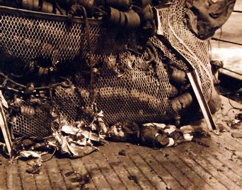 Photograph Of The Body Of A Dead Japanese Kamikaze Pilot On The Deck Of