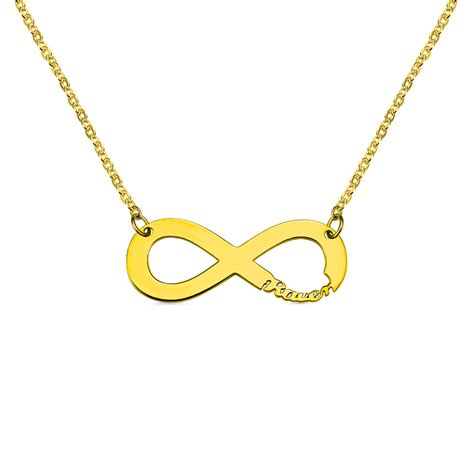Personalized 18k Gold Plated Infinity Name Necklace Getnamenecklace