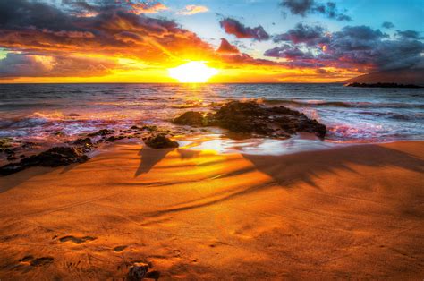 Hd Sunset Beaches Backgrounds Pixelstalk