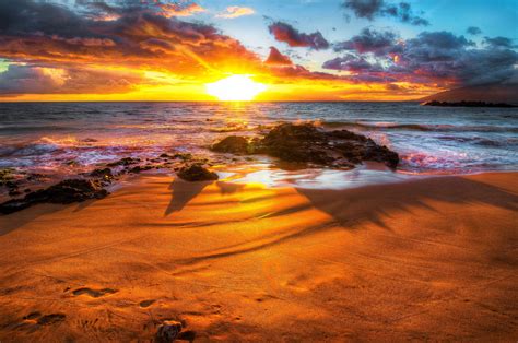 hd sunset beaches backgrounds pixelstalk