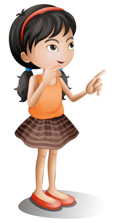 A Thinking Girl 559451 Download Free Vectors Clipart Graphics
