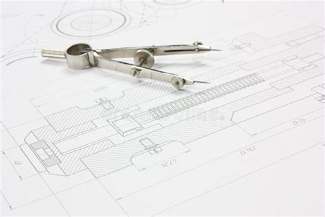 Mechanical Engineering Drawingtechnical Drawings With Measure Tools