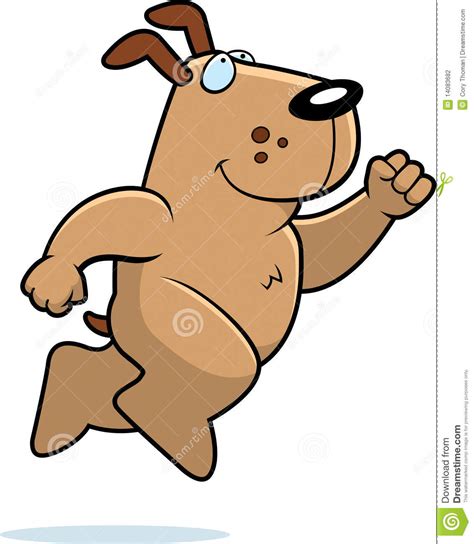 Dog Jumping stock vector. Illustration of animal, cartoon - 14083682