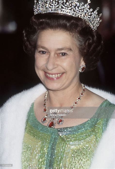 Queen Elizabeth Ii In Full Regalia Goes To Theatre In 1979 Queen
