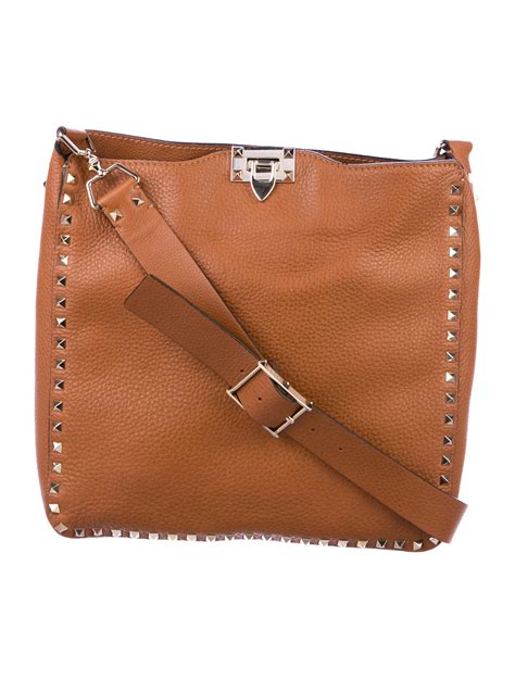 Valentino Rockstud Crossbody Bag Neutrals Crossbody Bags Handbags