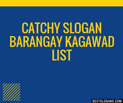 Catchy Barangay Kagawad Slogans Generator Phrases Taglines