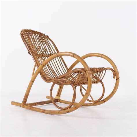 Bamboo Rocking Chair 1960s 125886