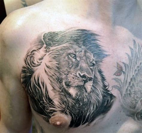 70 Lion Chest Tattoo Designs For Men Fierce Animal Ink Ideas