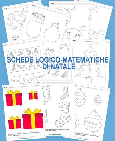 Non sono materiali per creare. Le schede logico-matematiche di Natale si possono proporre ai bambini di 5 anni ma possono ...