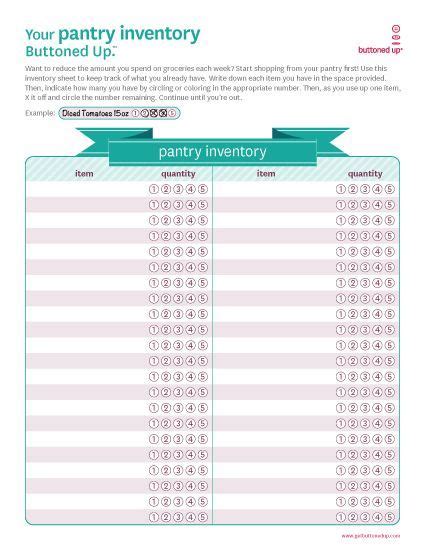 Free Printable Pantry And Freezer Inventory List Pantry Inventory