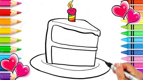 Click the link below for our printable version. Rainbow Cake Coloring Page | Birthday Cake with Sprinkles ...