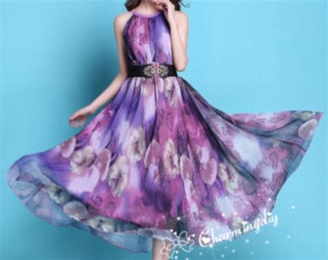 110 Colors Chiffon Pink Floral Flowber Autumn Long Sleeve Etsy In 2020 Evening Dresses For