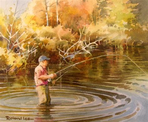 Fly Fishing Painting Roland Lee