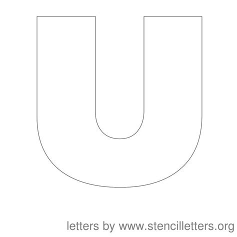 12 Inch Stencil Letter Uppercase U Letter Stencils Printable Chart