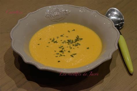 Velouté de carottes au lait concentré non sucré