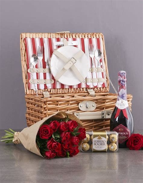 Romantic Rose Picnic For Two Hamperlicious