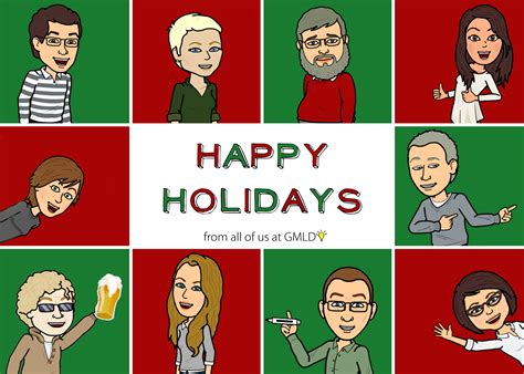 Bitmoji Christmas Card 2016 - Gabriel Mackinnon Lighting Design