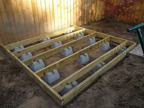Storage capacity, this shed provides space to stow your outdoor gear, tools, equipment, firewood, sporting goods and more. Shed DIY - Building A Ground Level Deck With Deck Blocks ...