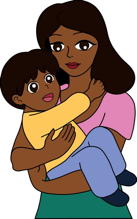 Mom Hugging Child Clipart Free Images At Clker Com Vector Clip Art