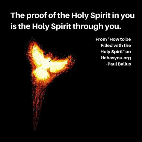 The Proof Of The Holy Spirit In You Is The Holy Spirit Through You