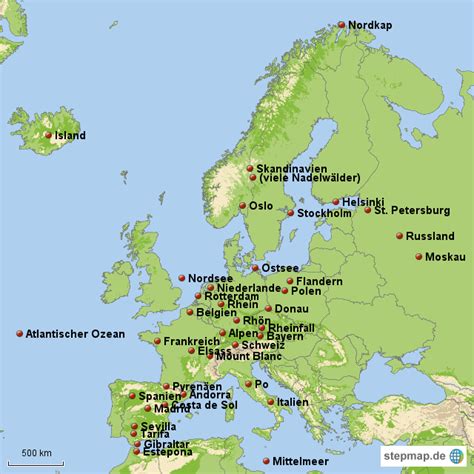 Spēļu kārtis pasaules karte vostok europe. StepMap - Europakarte - Landkarte für Europa
