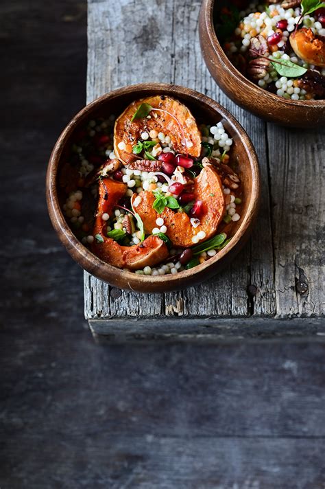 This roasted pumpkin recipe has a special trick that makes all that hassle go away! Pearl couscous and roasted pumpkin salad with pomegranate ...