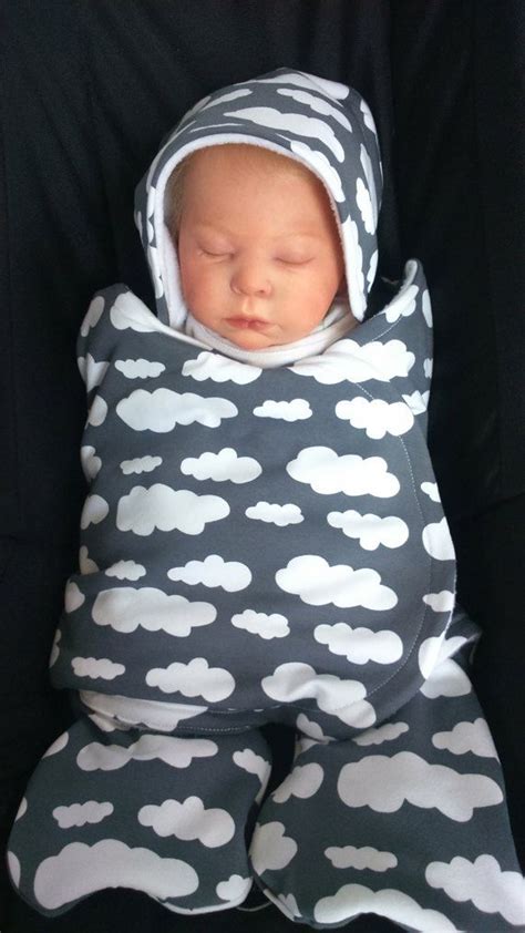 Car Seat Cosy Wrap Jersey Baby Swaddle Blanket Grey By Siennachic Baby