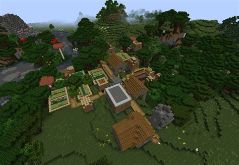 1102 Roofed Forest Village Seeds Minecraft Java Edition