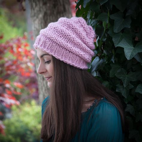 Loom Knit Hat Pattern, Slouch Hat, Beanie, Textured, Bulky, Chunky | This Moment is Good