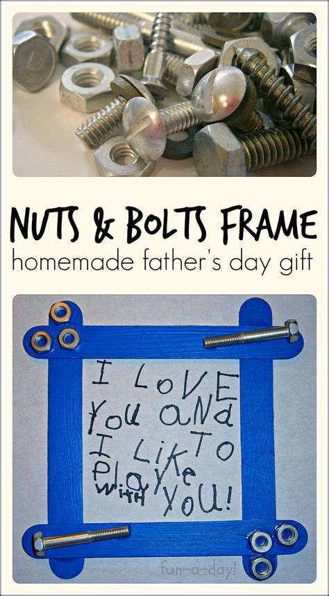 Maybe you would like to learn more about one of these? Homemade Father's Day Gift - Nuts & Bolts Frame | Homemade ...