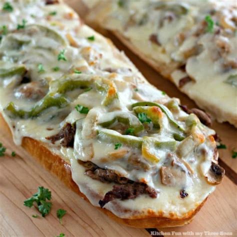 A standout amongst the most prominent plans on my blog is for a philly cheese steak grilled 4 ounces mushrooms, sliced. Philly Cheesesteak Cheese Bread - Kitchen Fun With My 3 Sons