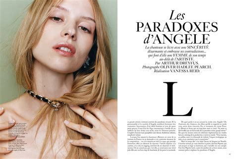 Angèle is the cover star of the February edition of Vogue France Vogue France