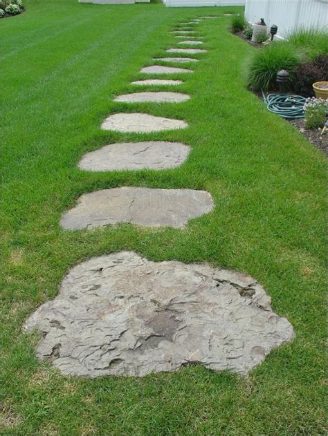 Maybe you would like to learn more about one of these? flagstone stepper walkway through grass | Garcia Residence ...