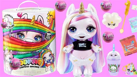 Rainbow Unicorn Baby Surprise With Diy Lol Dolls Pooey Slime Youtube